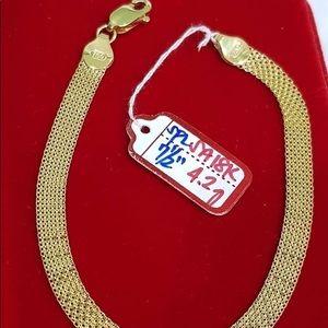 18k Solid Yellow Gold Bracelets.